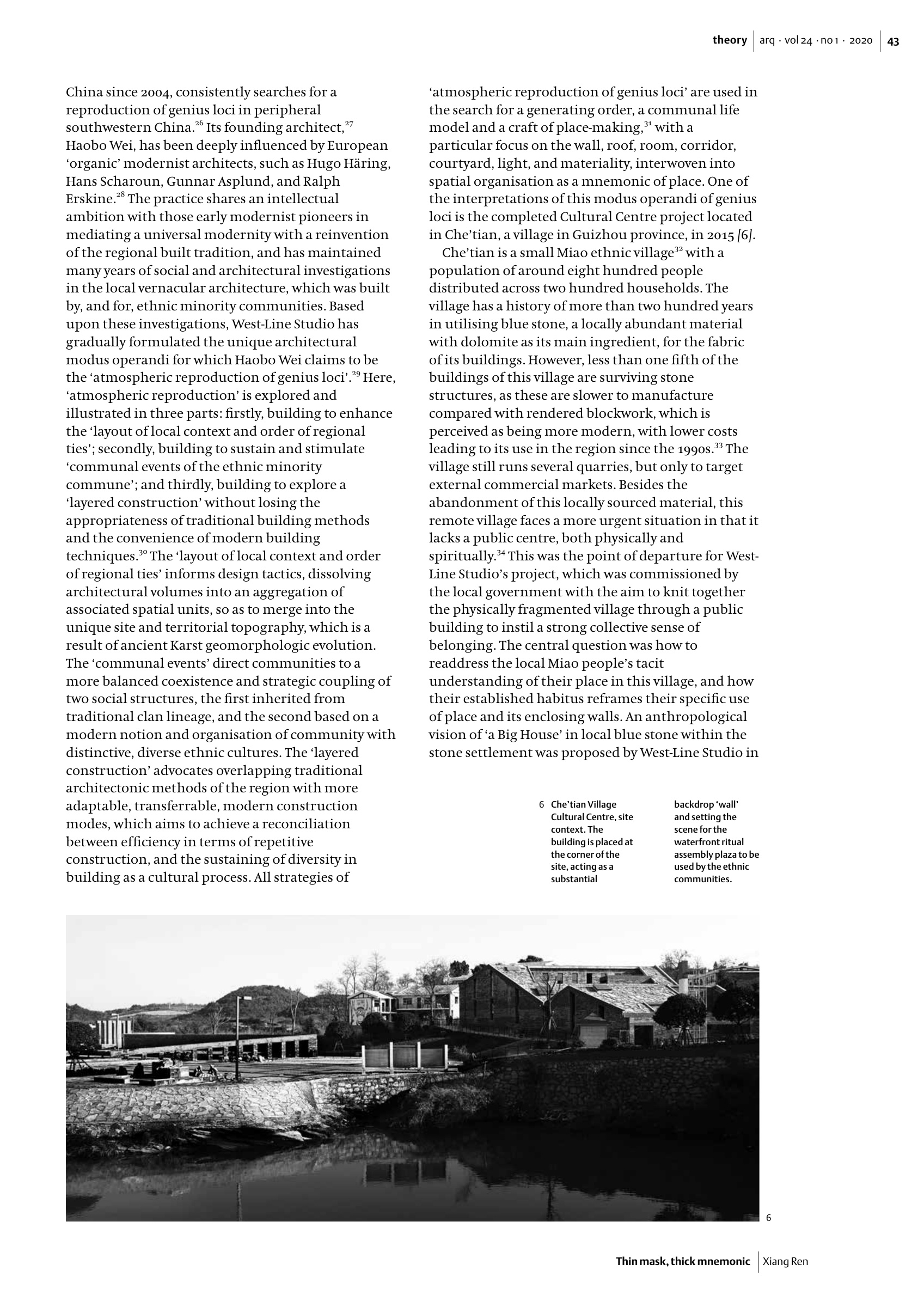 Thin mask, thick mnemonic: the idea of the wall and genius loci in two contemporary buildings