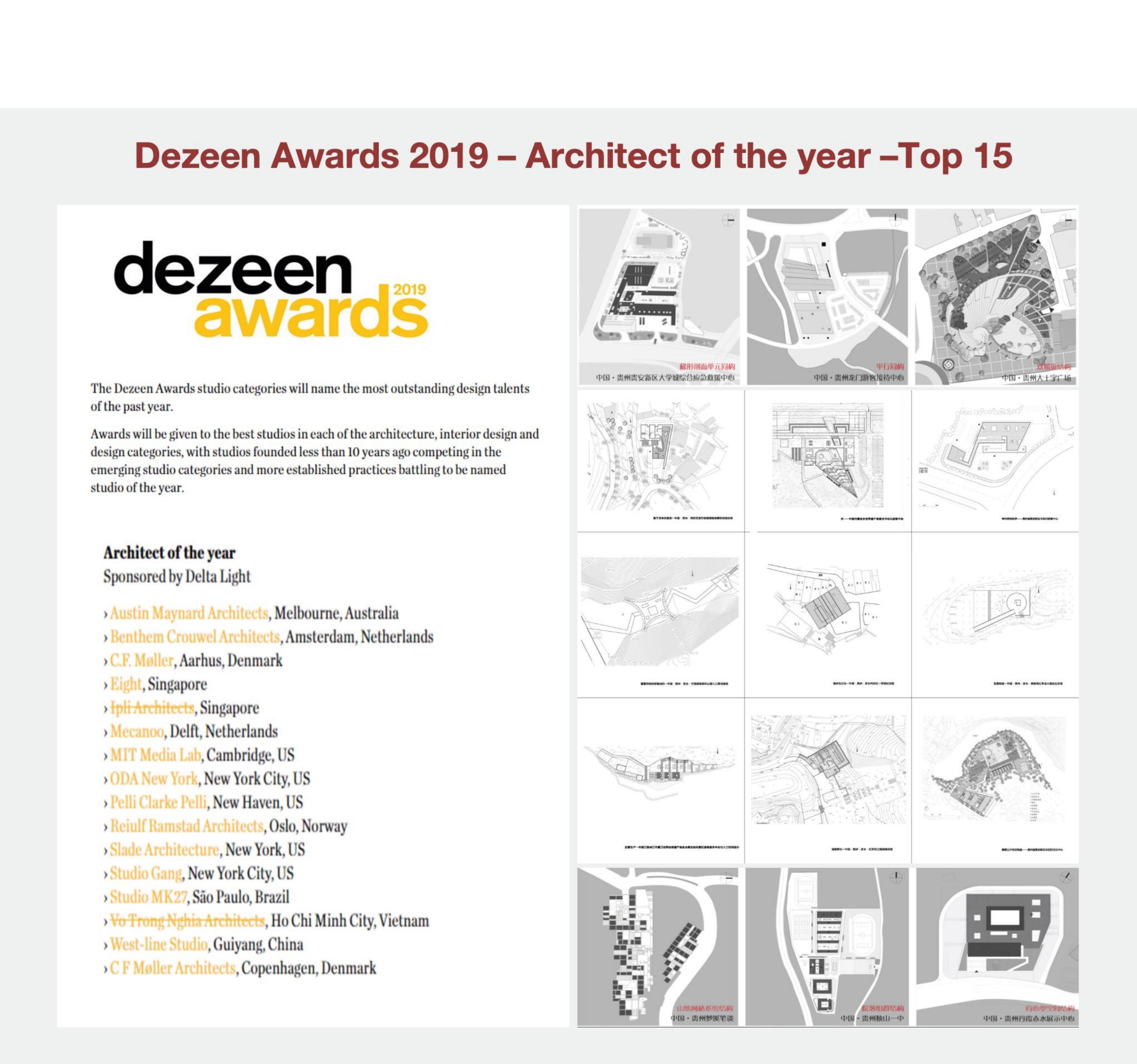 Dezeen Awards 2019 — Architect of the Year Longlist