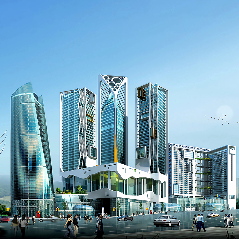 "Sky City" Podium Shopping Mall & Mixed-Use Tower