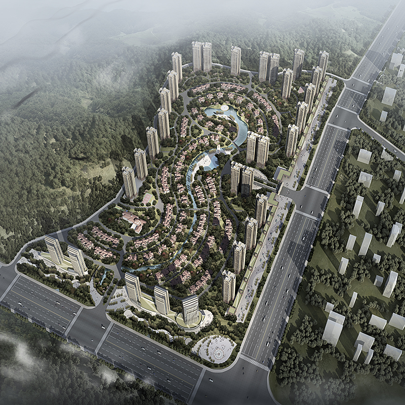 Yunshuiyao Residential Complex — High-Rise Apartments and a Spanish-Style Villa Community