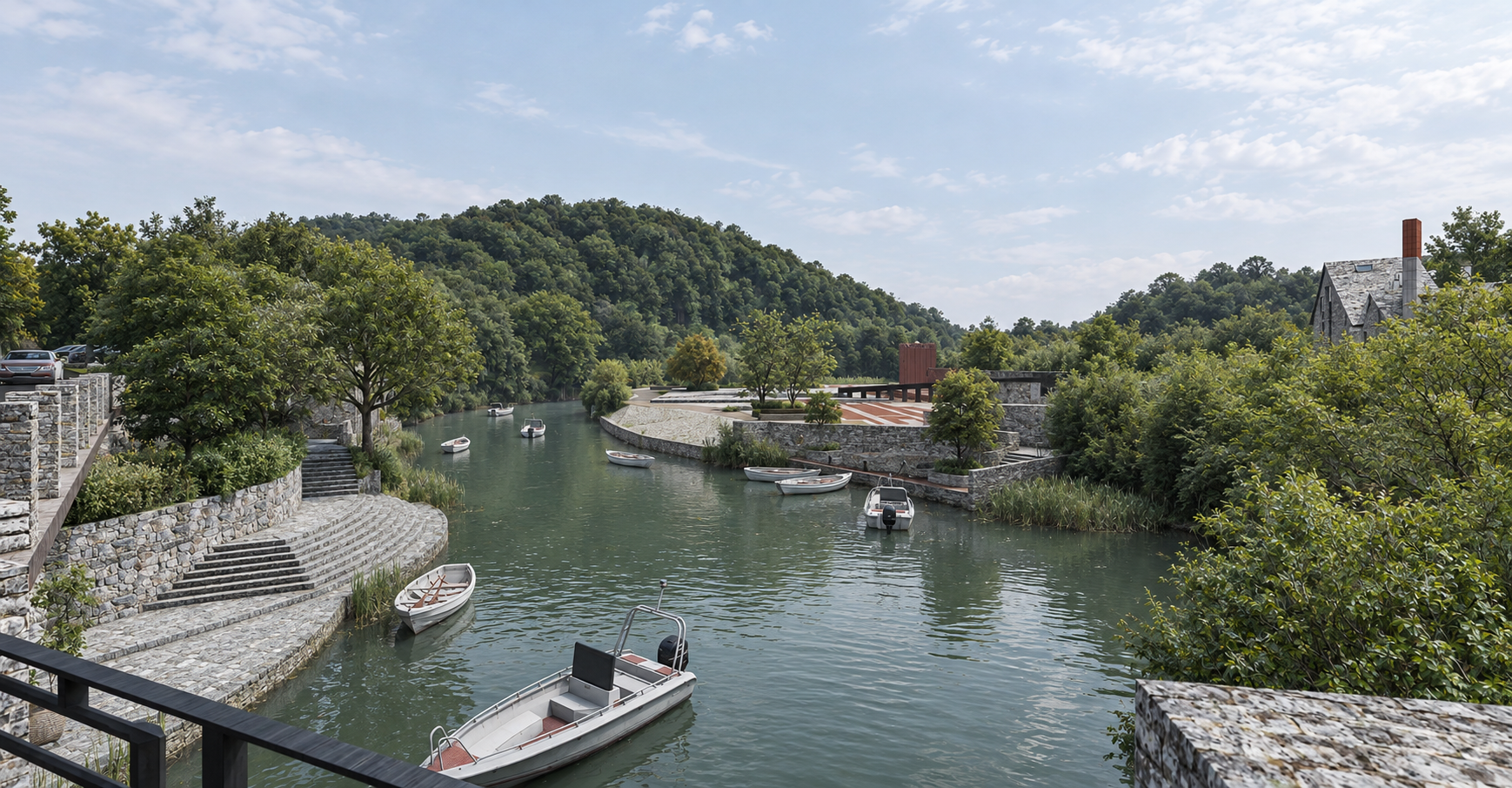 Landscape Facilities along Chetian Lake — 1