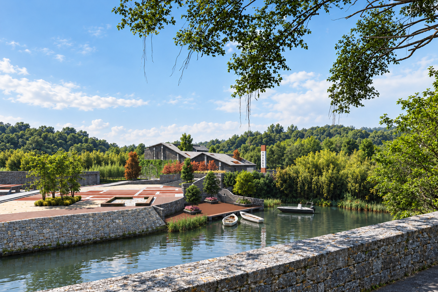 Landscape Facilities along Chetian Lake — 2