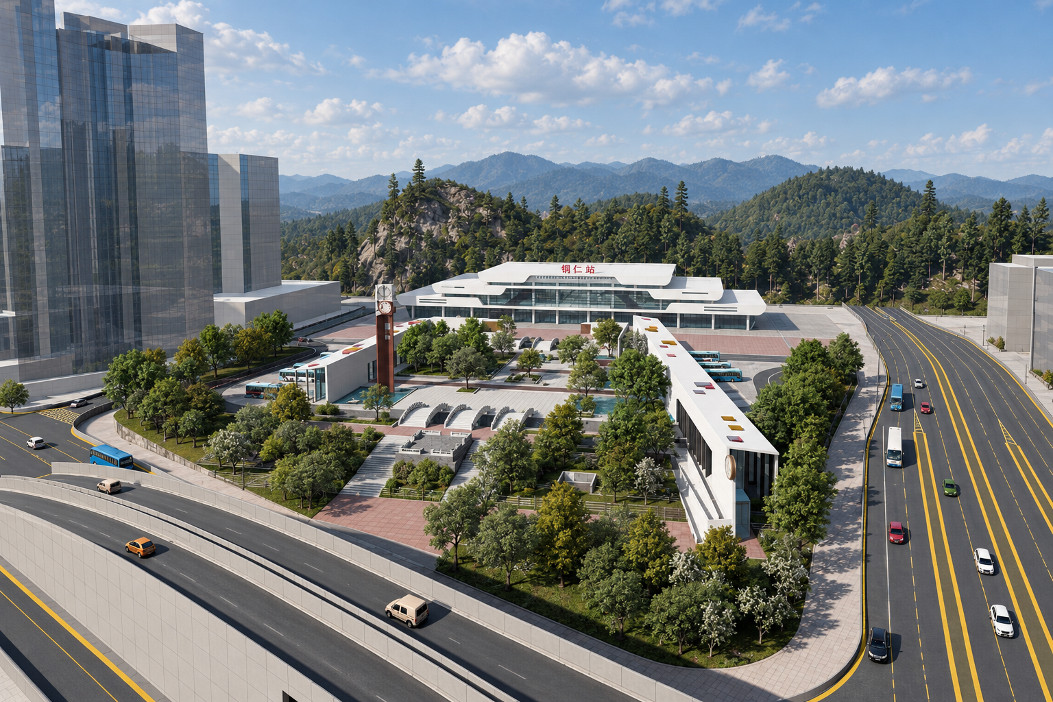 Tongren Railway Station Square — 2