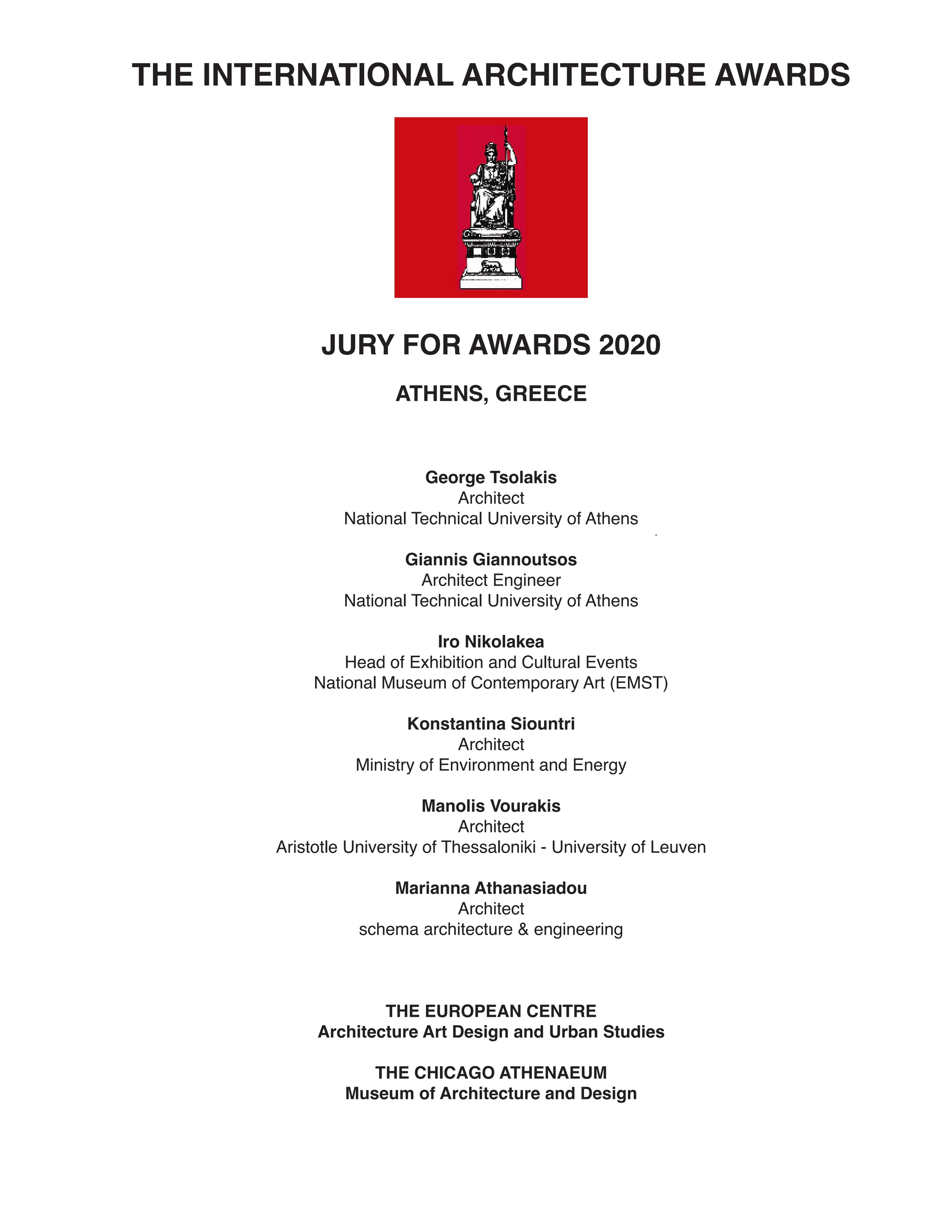Award, jury and selected projects — 2