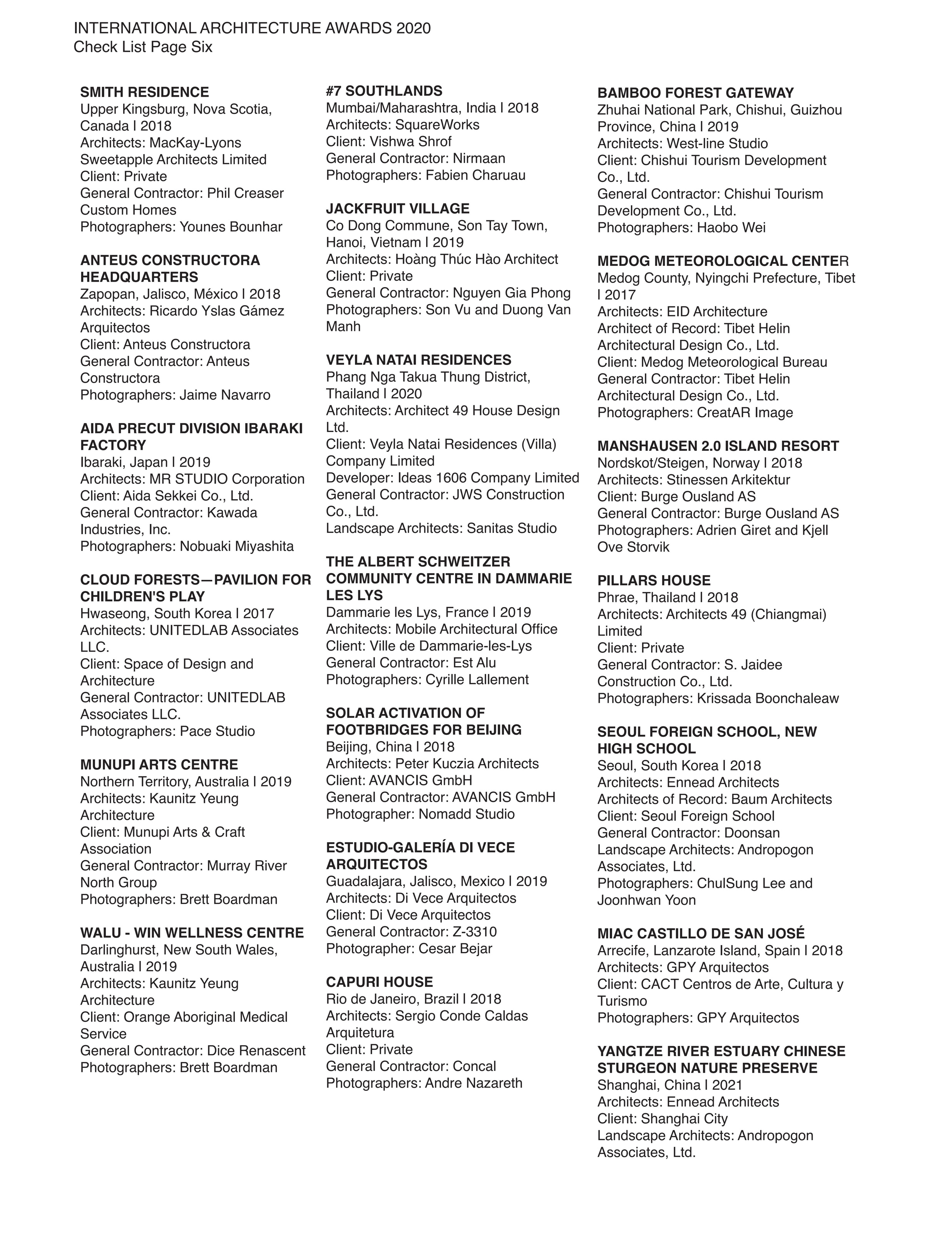 Award, jury and selected projects — 3