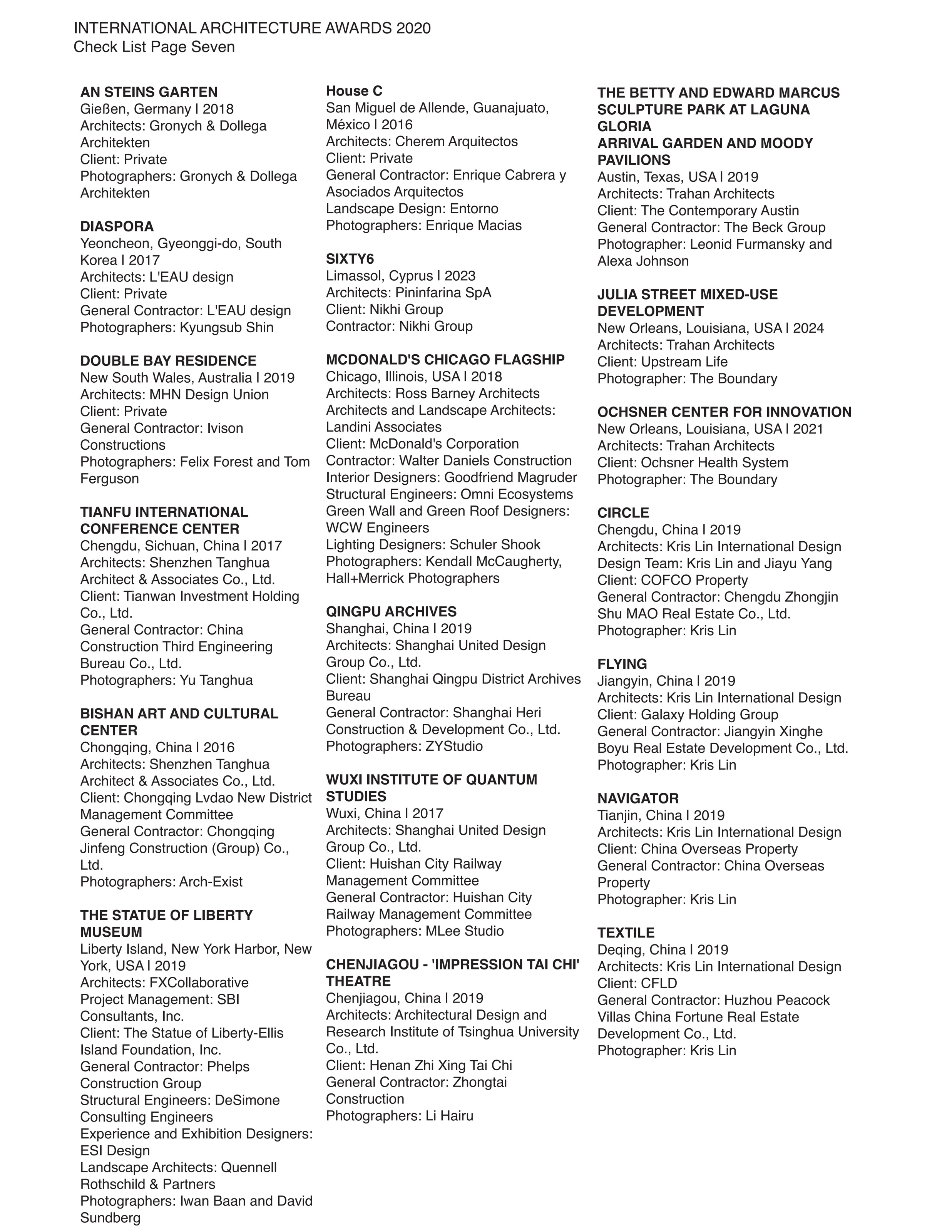 Award, jury and selected projects — 4