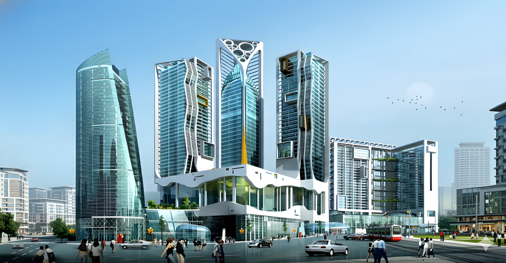 "Sky City" Podium Shopping Mall & Mixed-Use Tower — 1