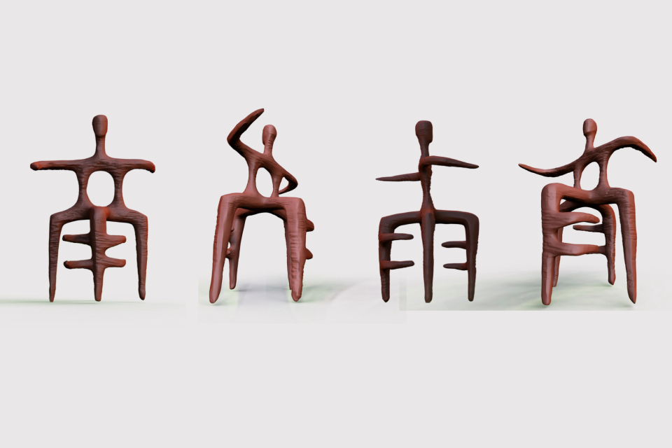 Shuishu Script Square Sculpture — 10