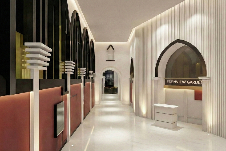 INDOOR-Manhattan Edenview Garden High-Rise Complex Lobby — 3