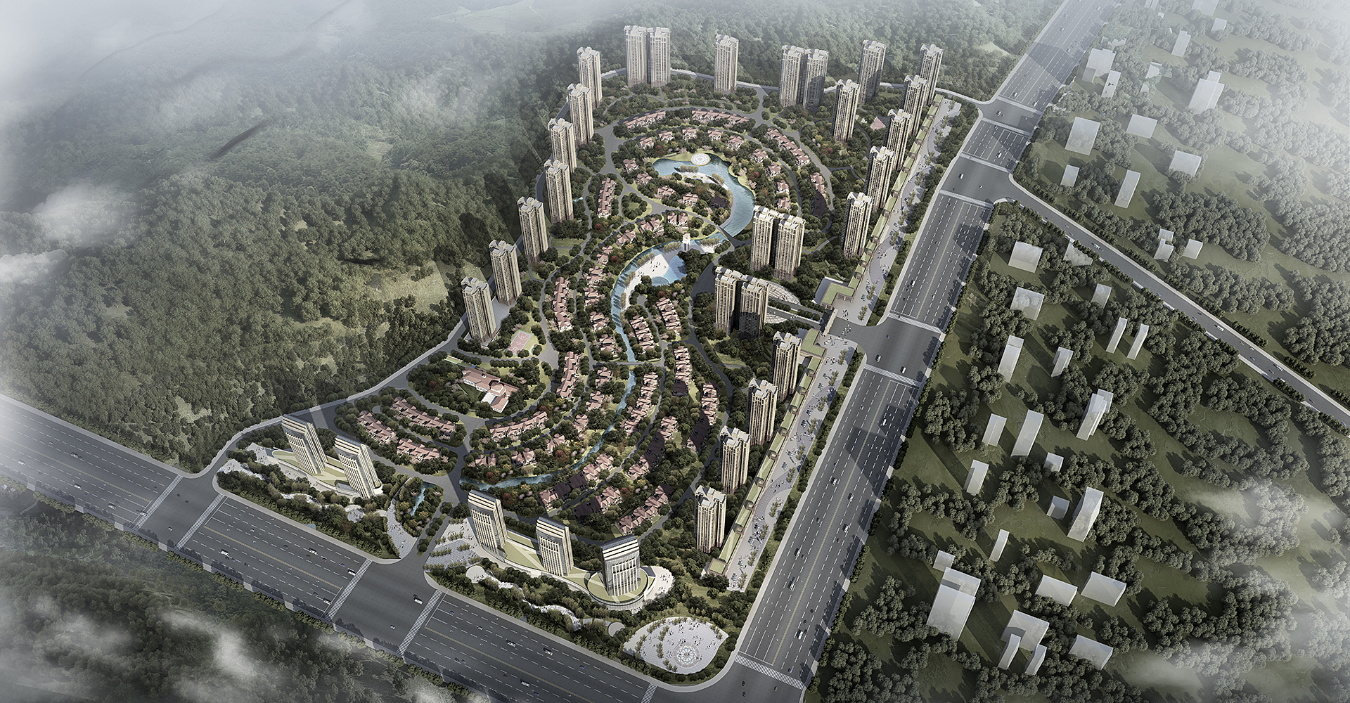 Yunshuiyao Residential Complex — High-Rise Apartments and a Spanish-Style Villa Community — 1