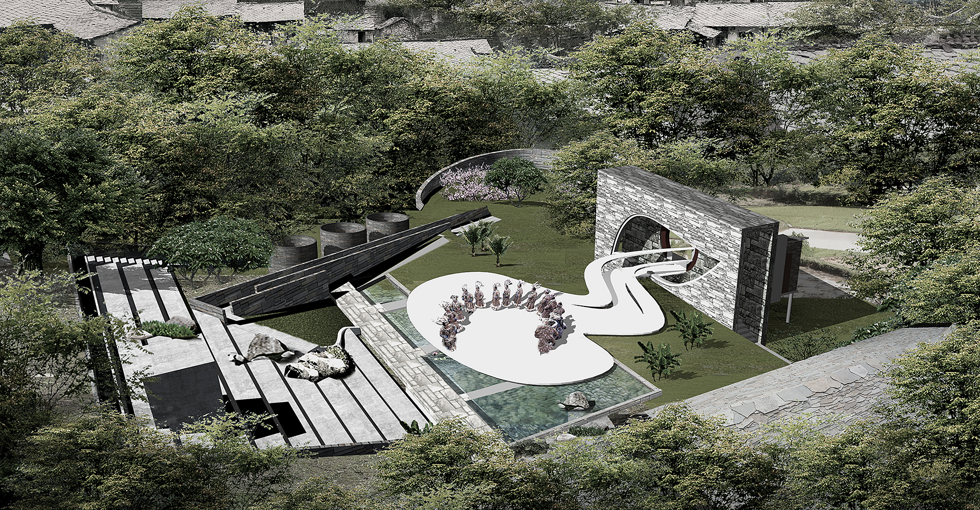 Awakening Stone - Bailong Miao Village Ethnic Performance Venue — 1
