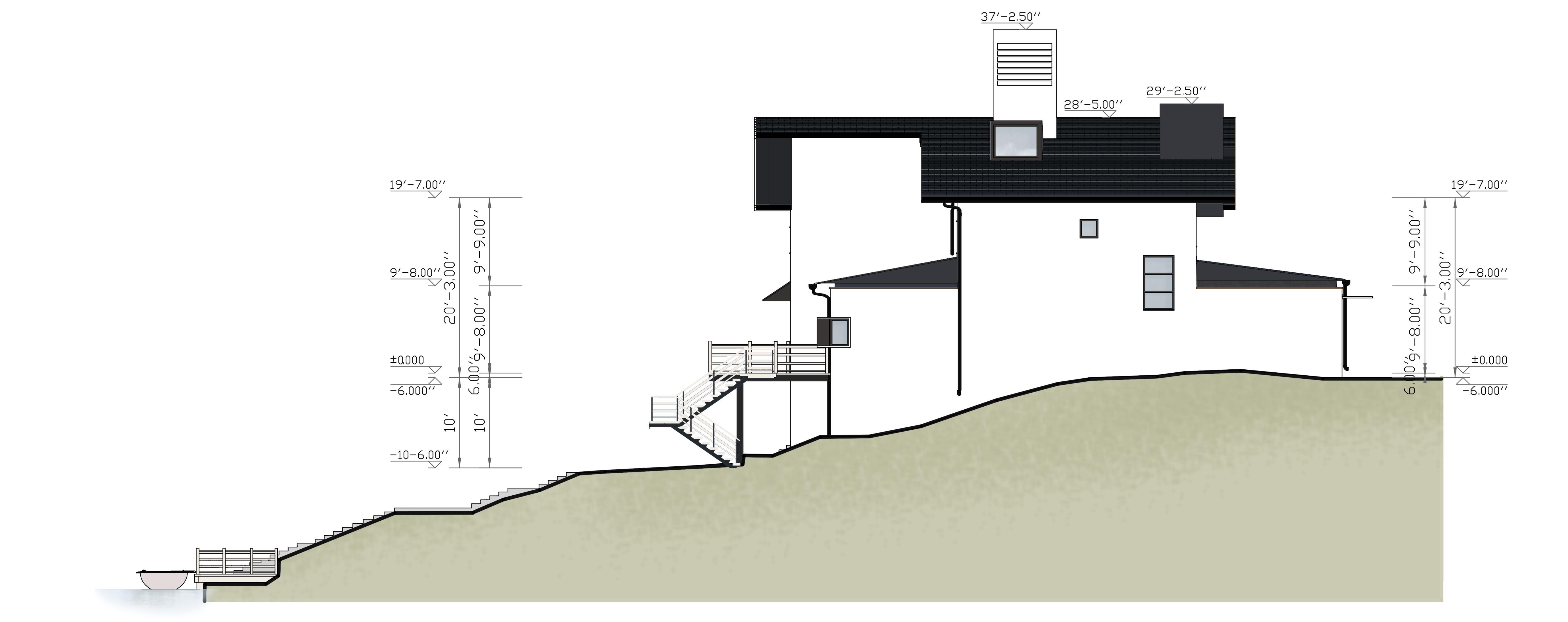 Type A — west elevation, white palette
