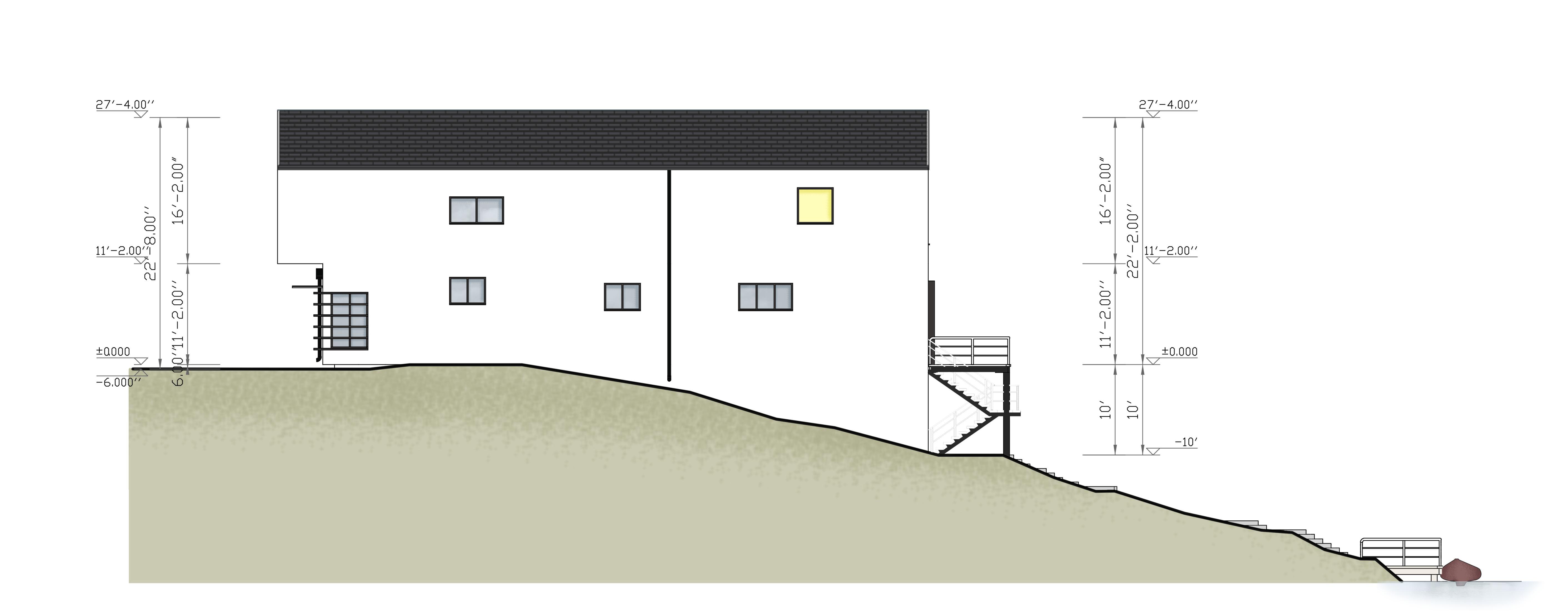 Type B — east elevation, white palette