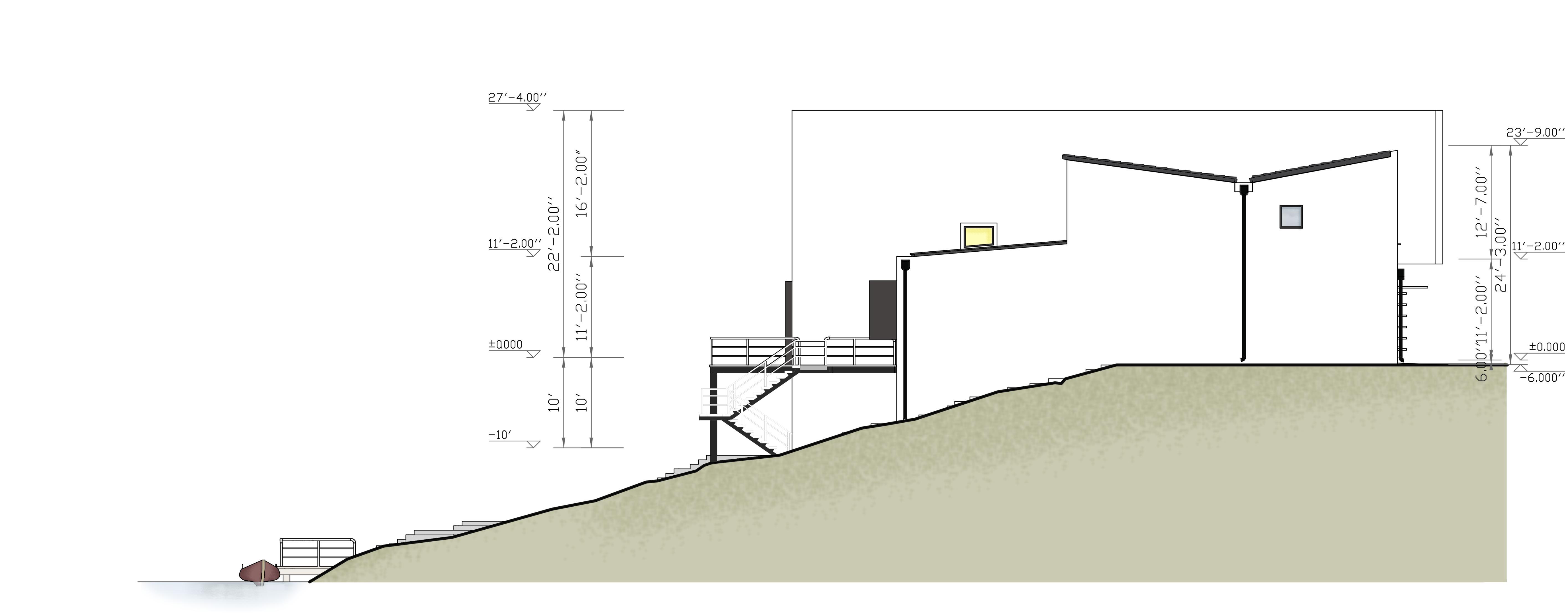 Type B — west elevation, white palette