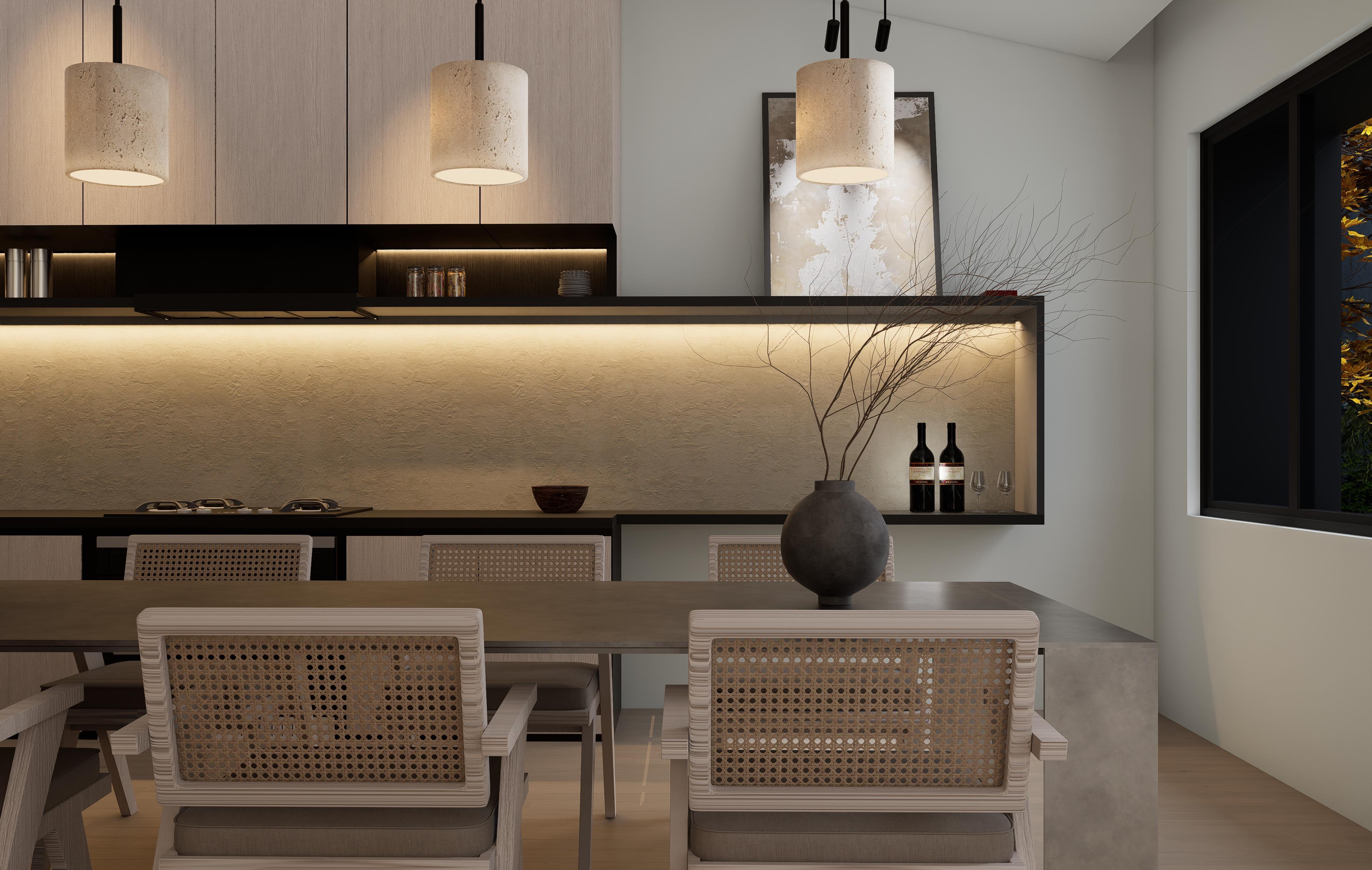Type B — kitchen and dining area
