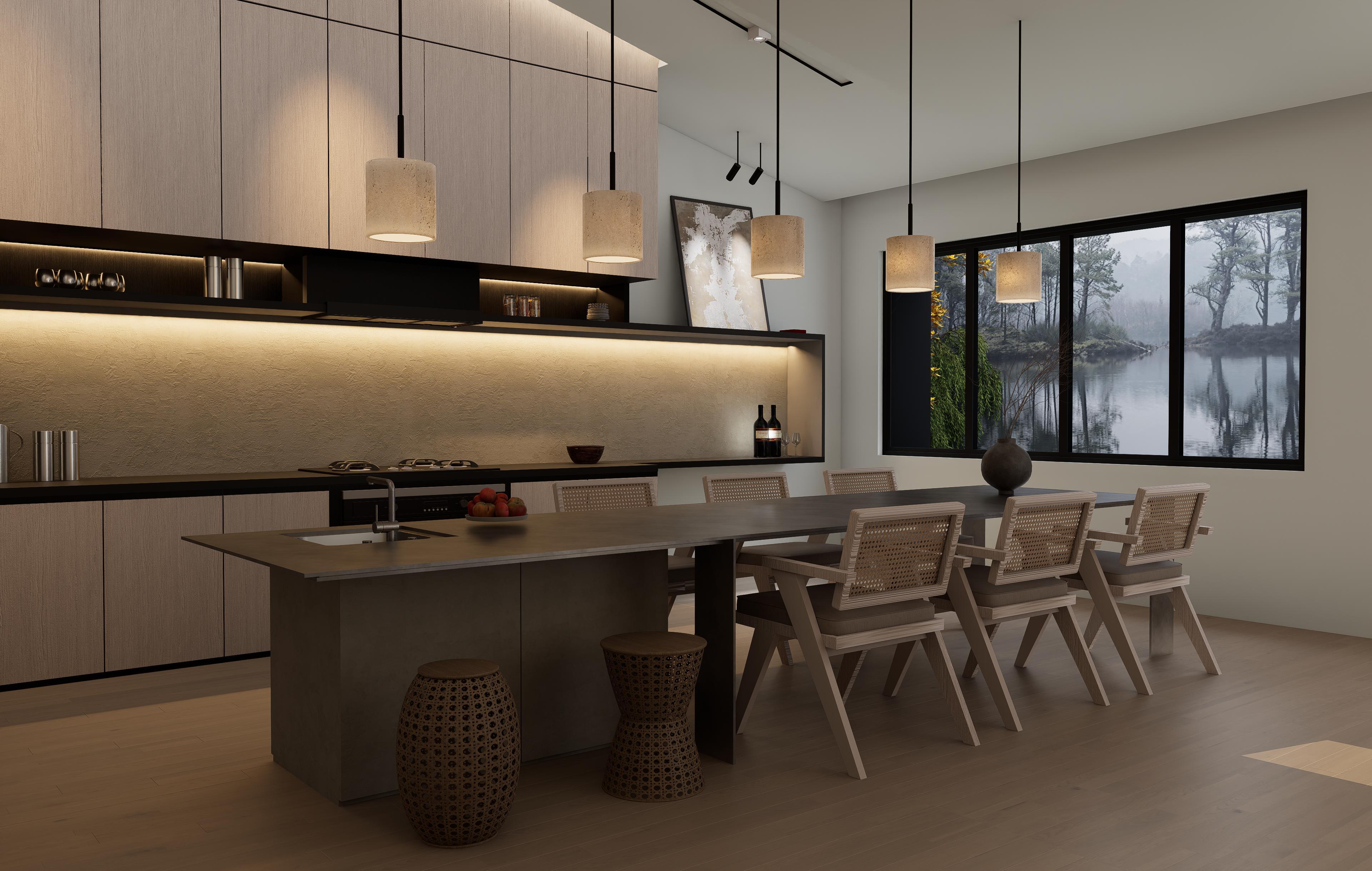 Type B — kitchen and dining area