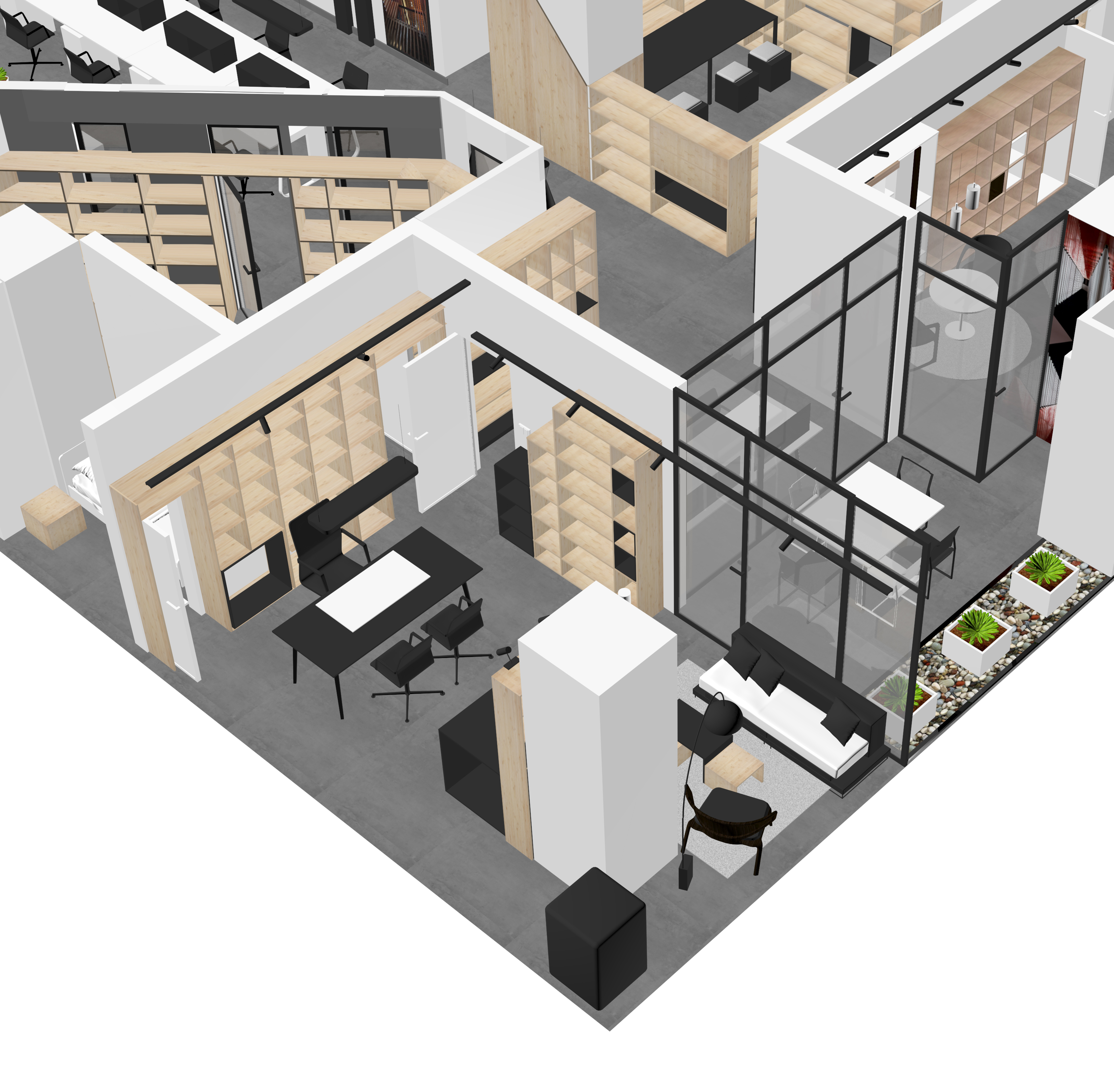 Enclosed workspaces