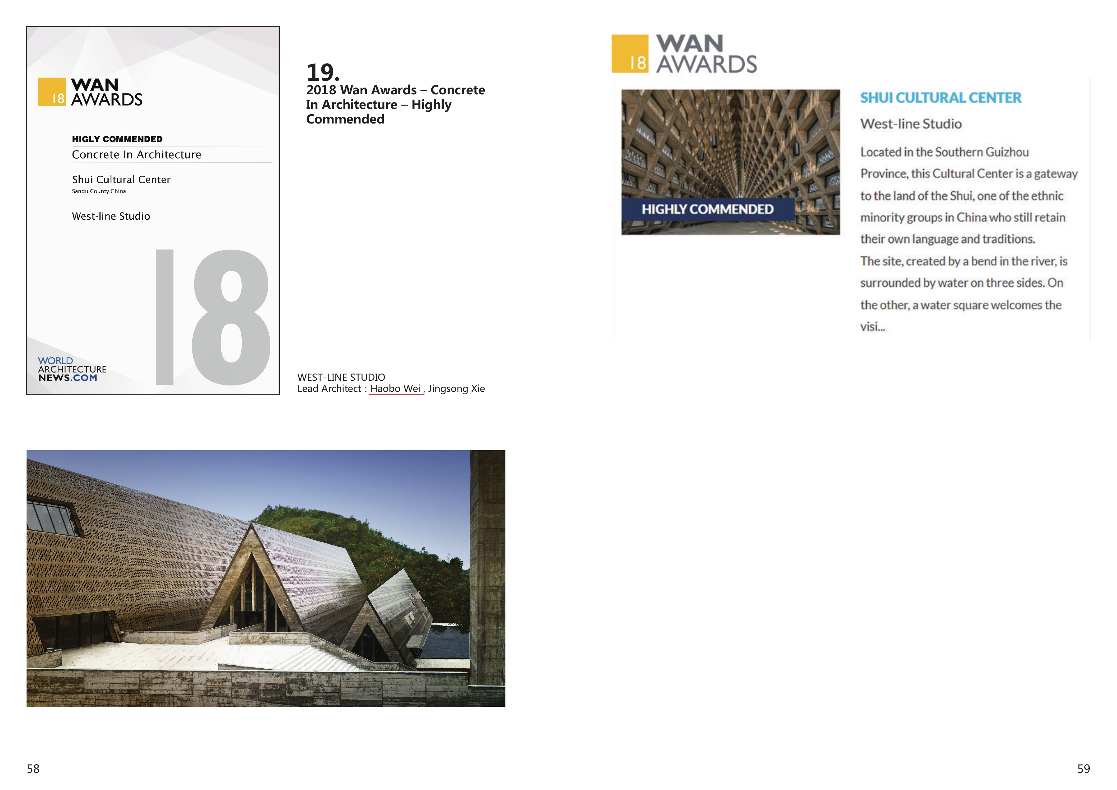 WAN Awards 2018 — Concrete, Highly Commended
