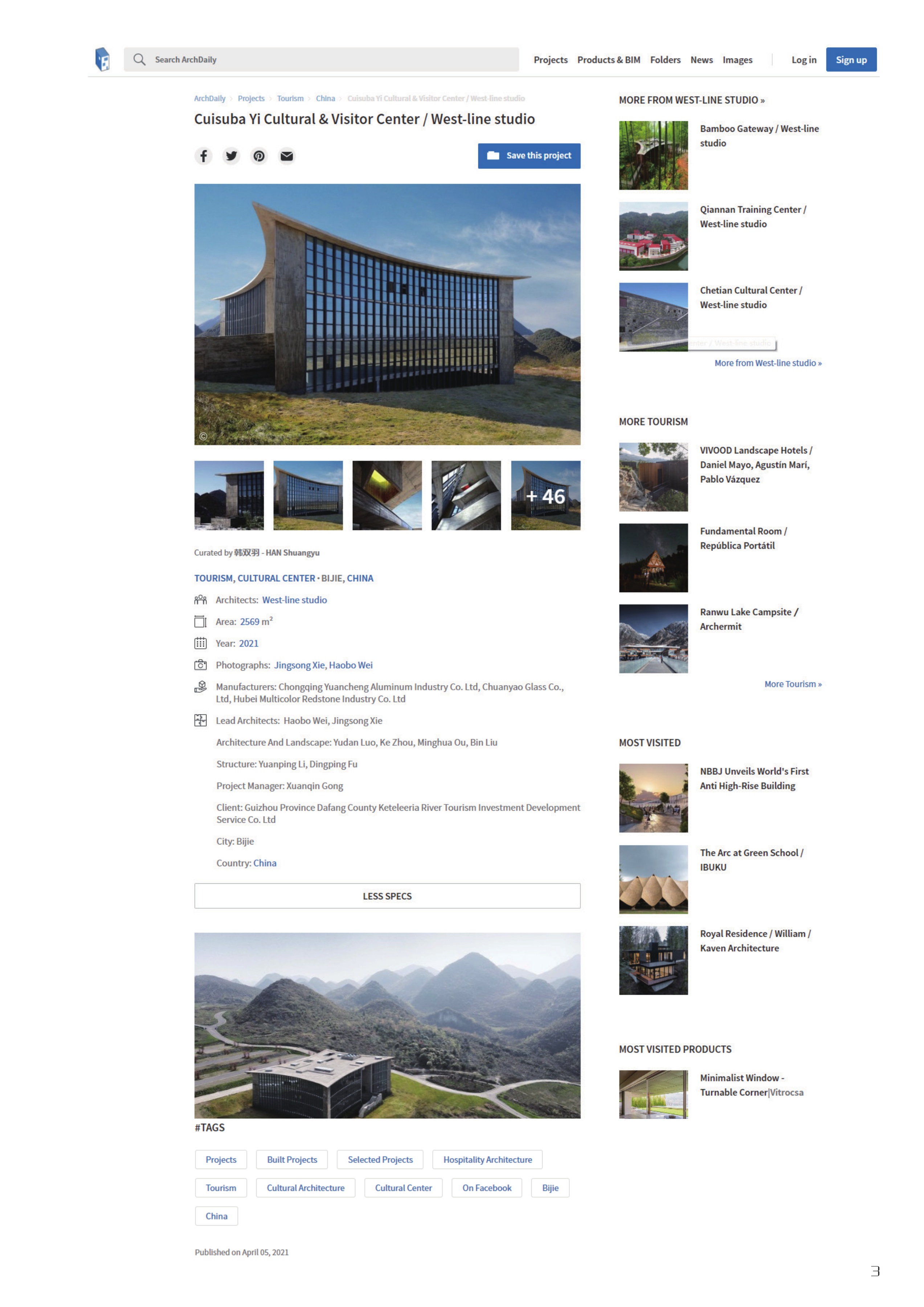 Cuisuba Yi Cultural & Visitor Center / West-line studio