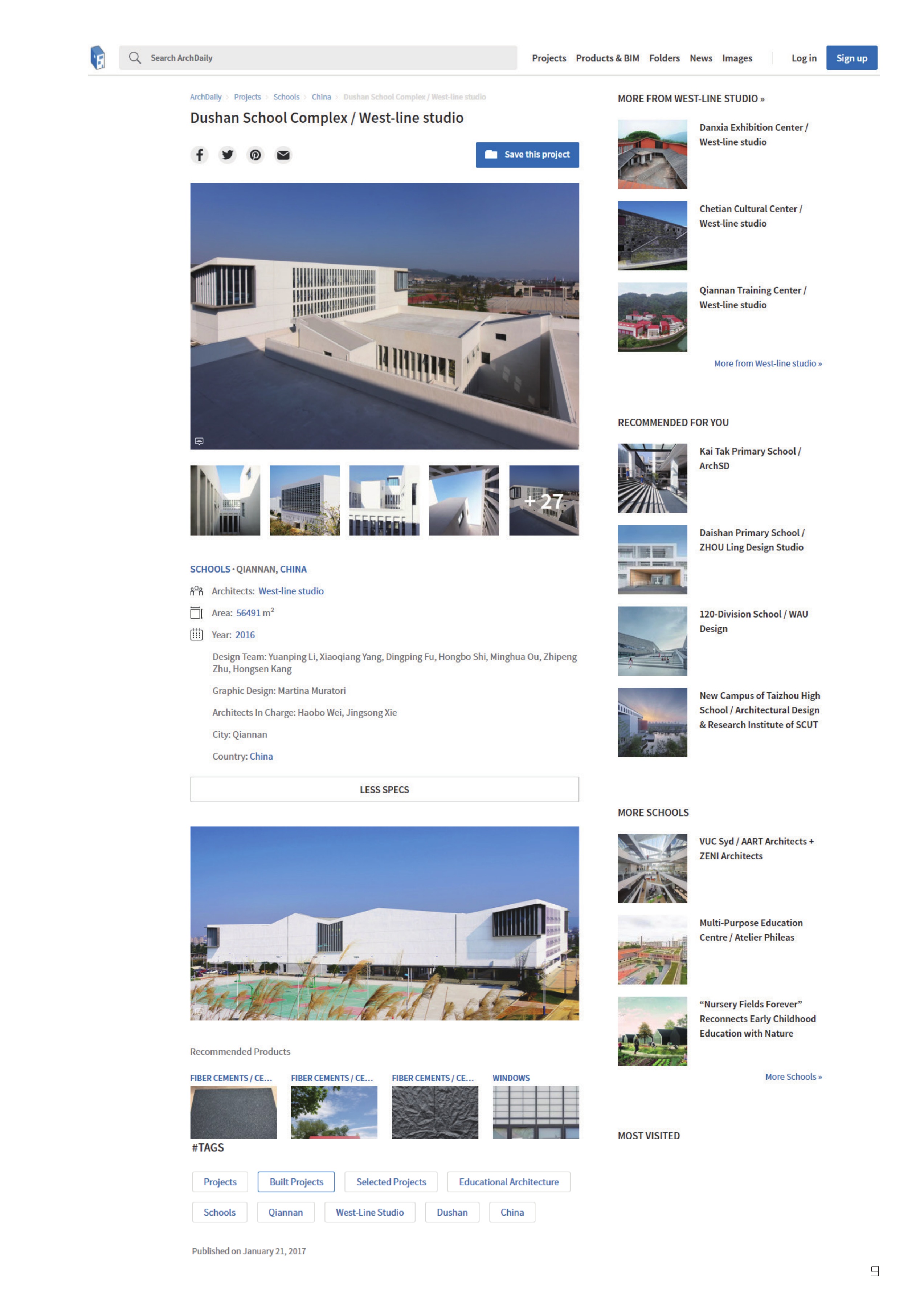 Dushan School Complex / West-line studio