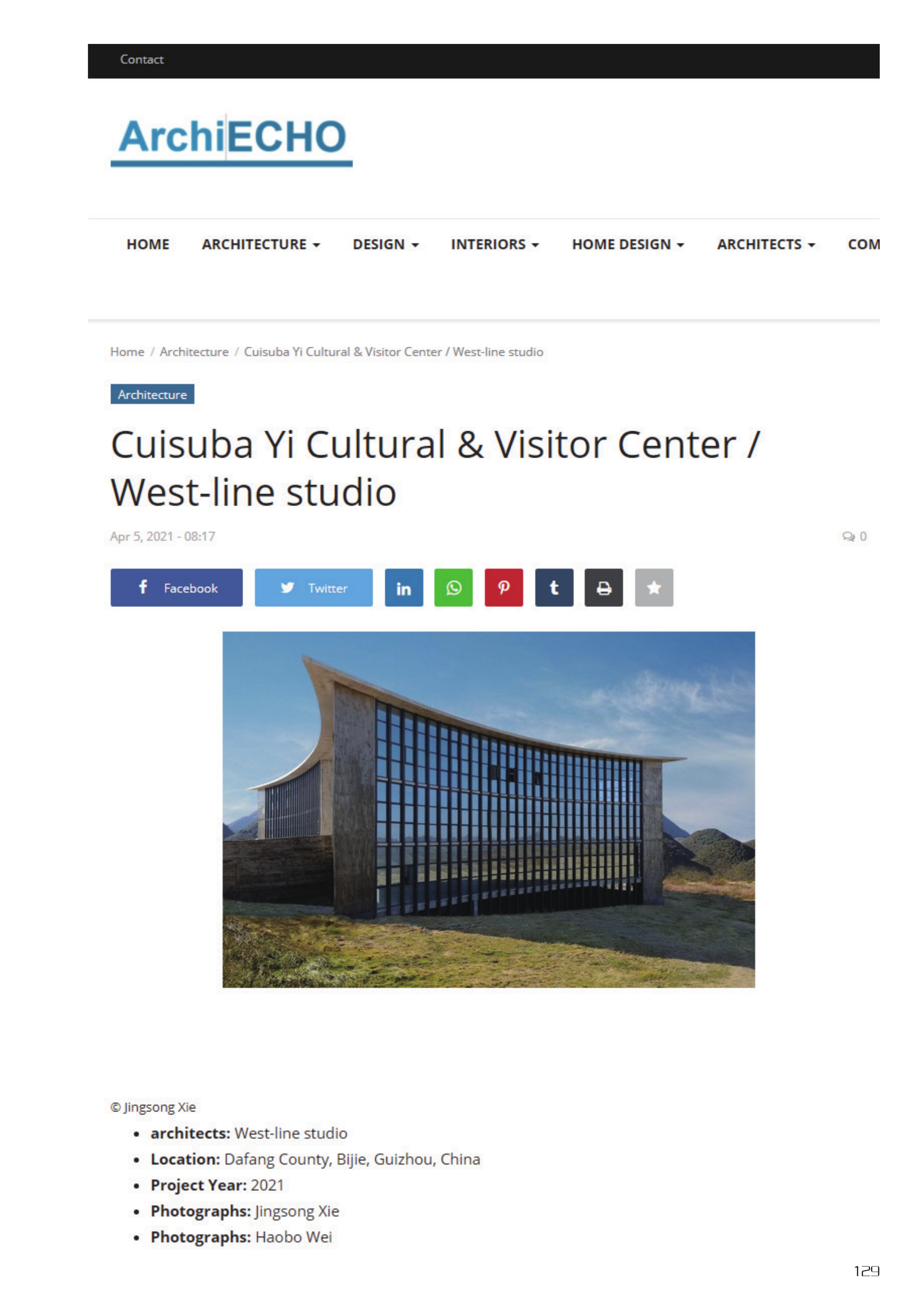 Cuisuba Yi Cultural & Visitor Center / West-line studio