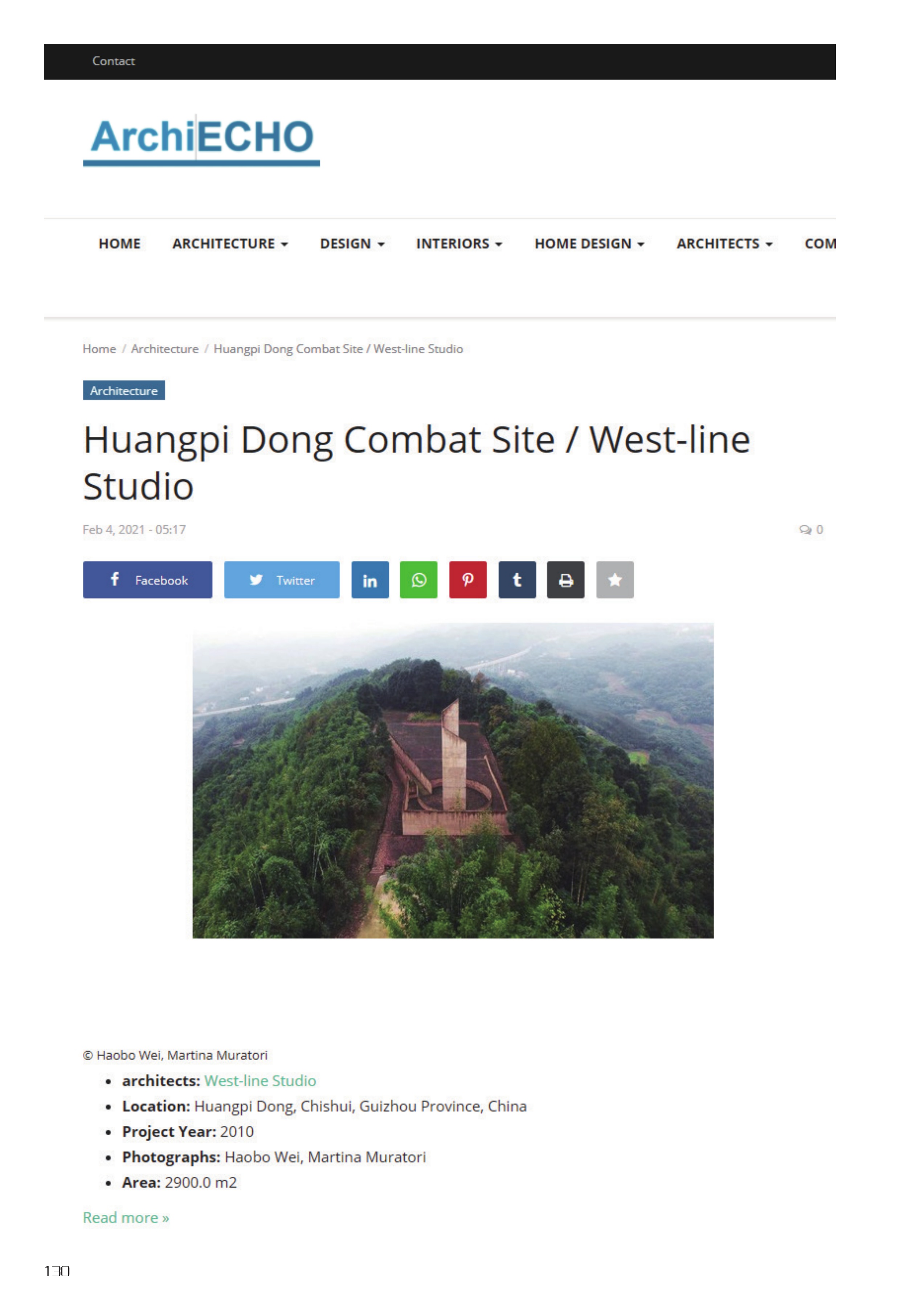 Huangpi Dong Combat Site / West-line Studio