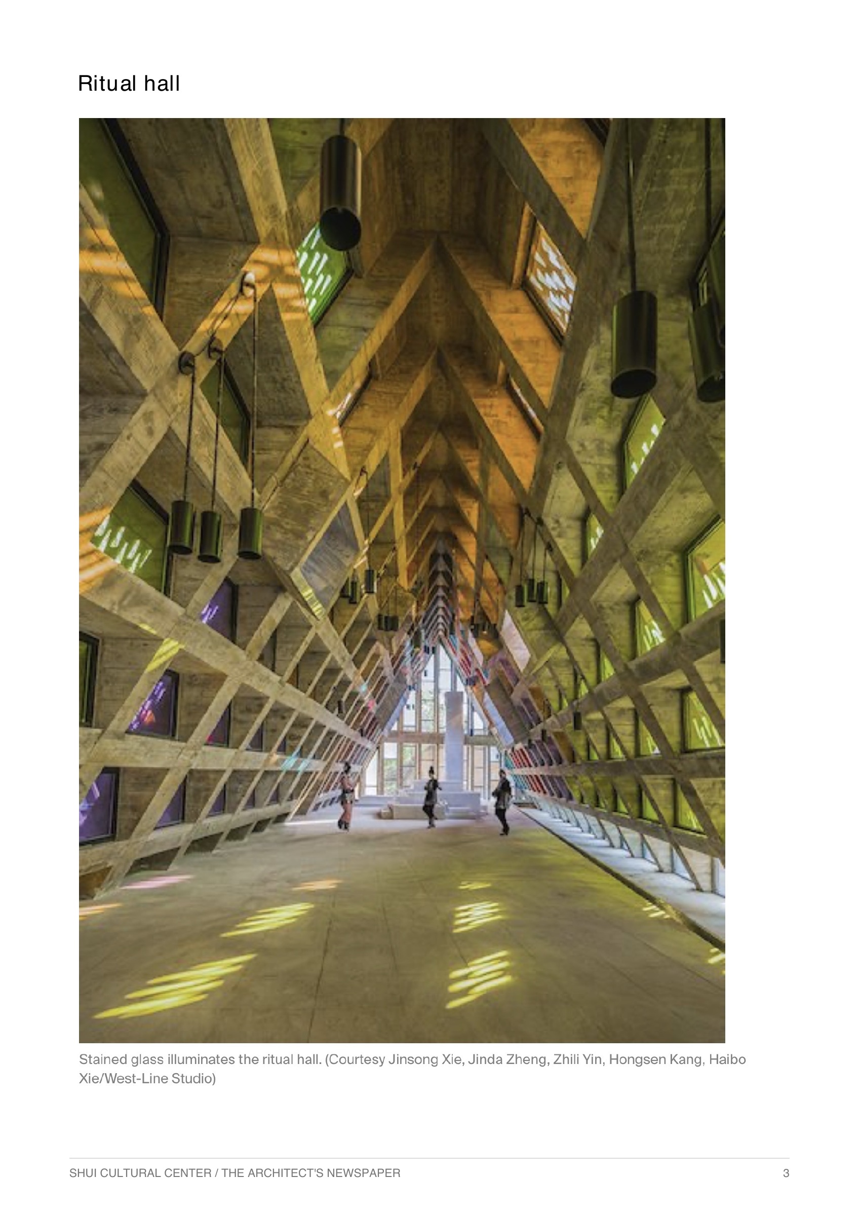 The Shui Cultural Center connects to traditional life through copper and concrete