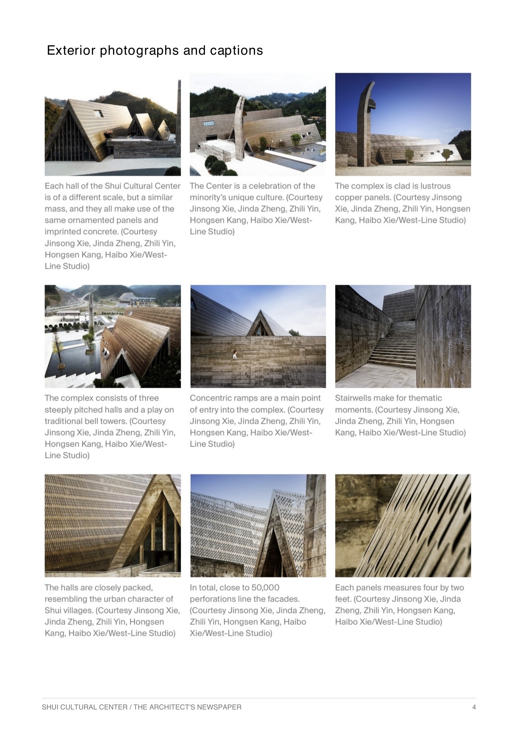 The Shui Cultural Center connects to traditional life through copper and concrete
